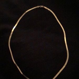 18k gold flat necklace